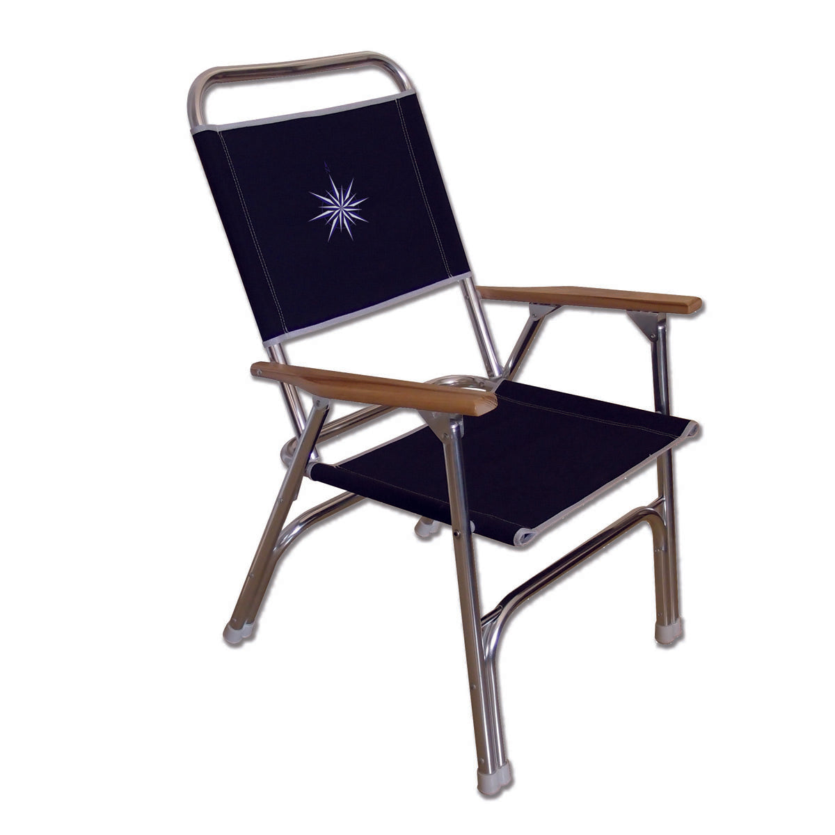 Trem Folding chair padded in anodized aluminumA cm. 90B cm. 45