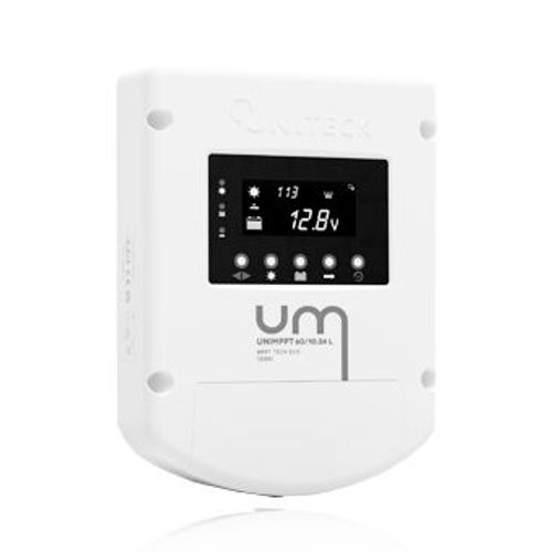 Uniteck Regolatore di carica solare MPPT - 10A/12-24V con display LCD UNIMPPT 60/10.24L