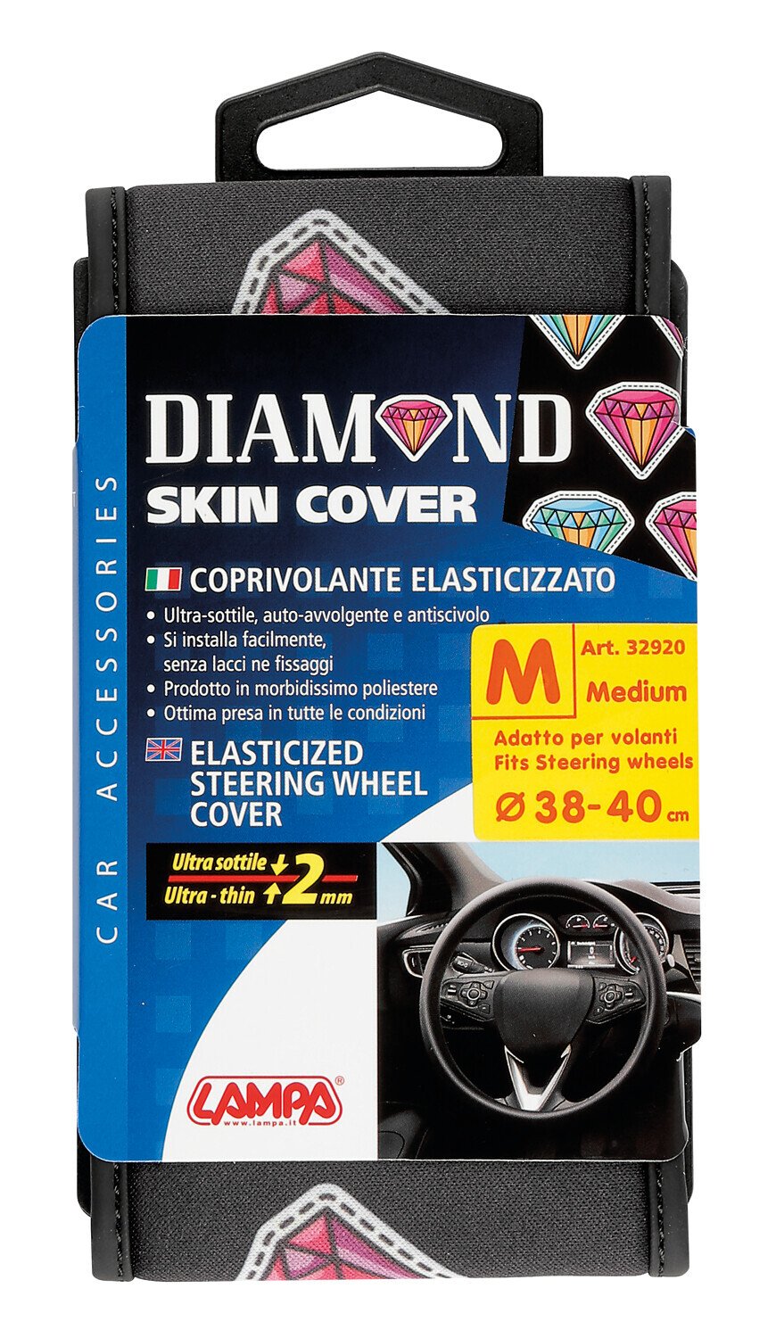 Lampa Skin-Cover, coprivolante elasticizzato in poliestere Diamond M 38/40 cm 32920