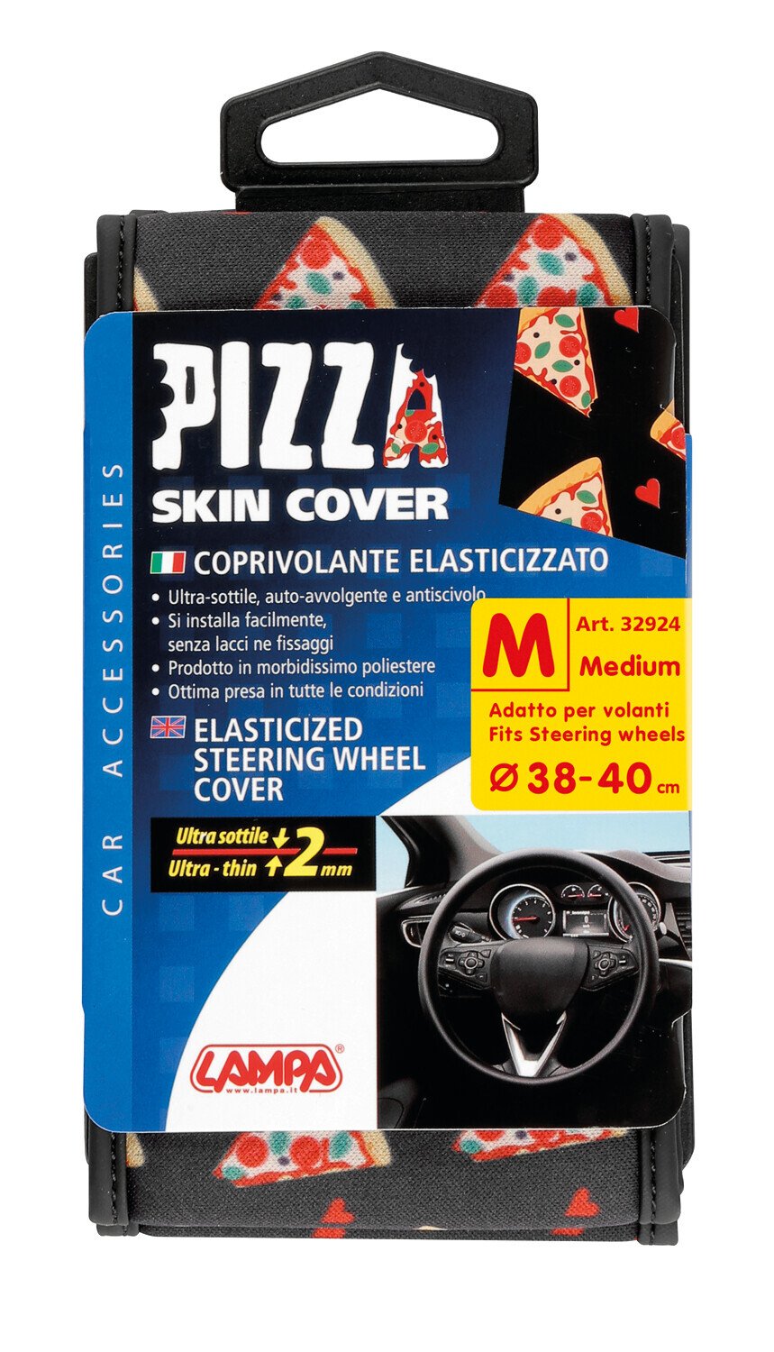Lampa Skin-Cover, coprivolante elasticizzato in poliestere Pizza M 38/40 cm 32924