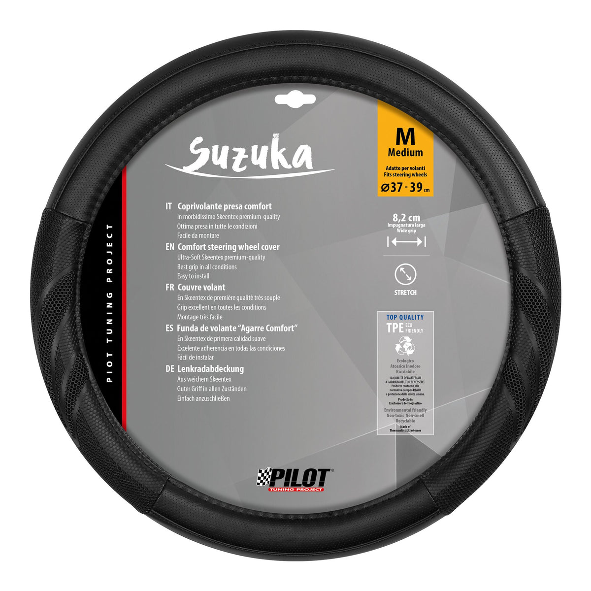 Pilot Suzuka, coprivolante in Skeentex - M - 37/39 cm - Nero