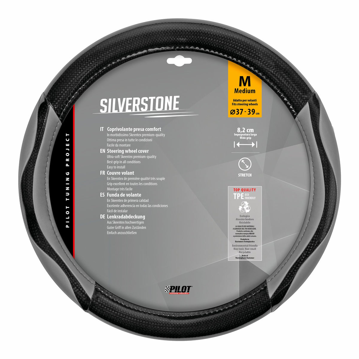 Pilot Silverstone, coprivolante in Skeentex - M - 37/39 cm - Grigio