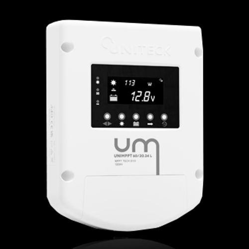 Uniteck MPPT Solar Charge Controller - 20A/12-24V with LCD Display UNIMPPT 60/20.24L
