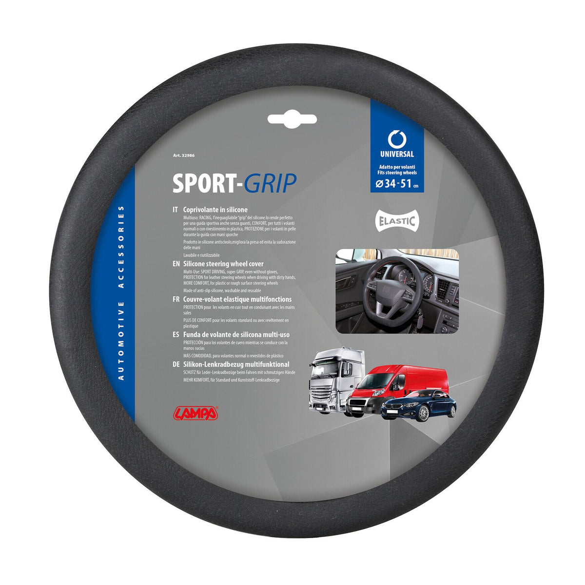 Lampa Sport-Grip, coprivolante elasticizzato in silicone - 34/51 cm 32986