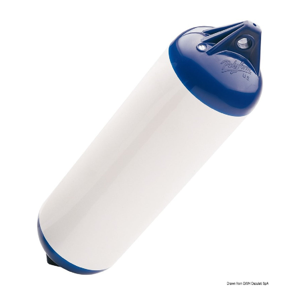 Guardabarros blanco Polyform con cabezal azul