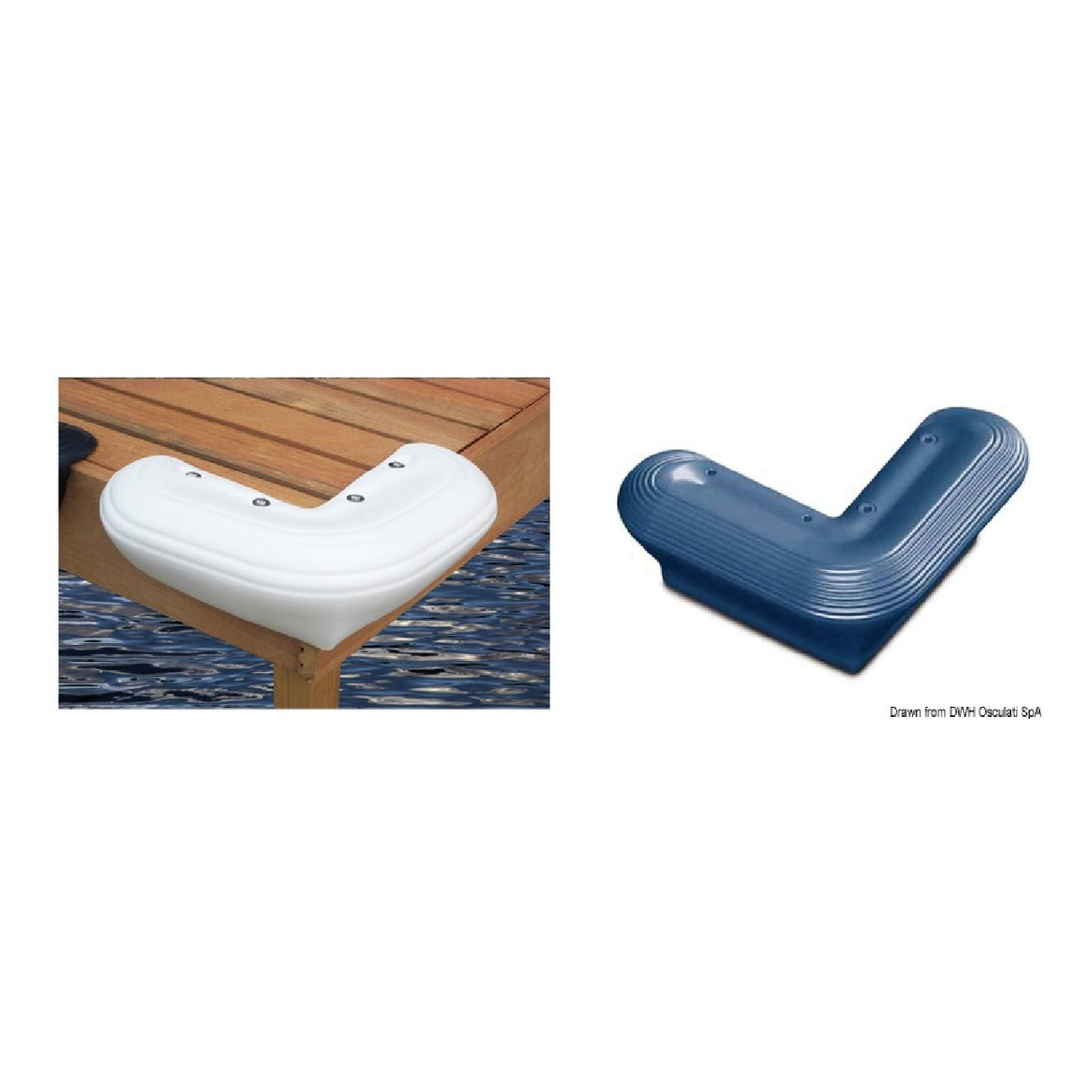Protección Osculati para muelles y piscinas en EVA suave blanca 33.519.33