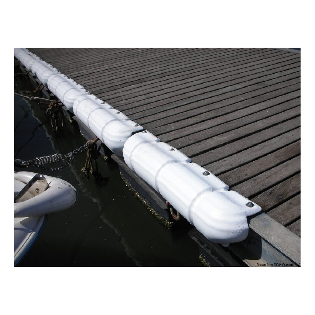 Protección Osculati para muelles y piscinas en EVA suave blanca 33.519.33