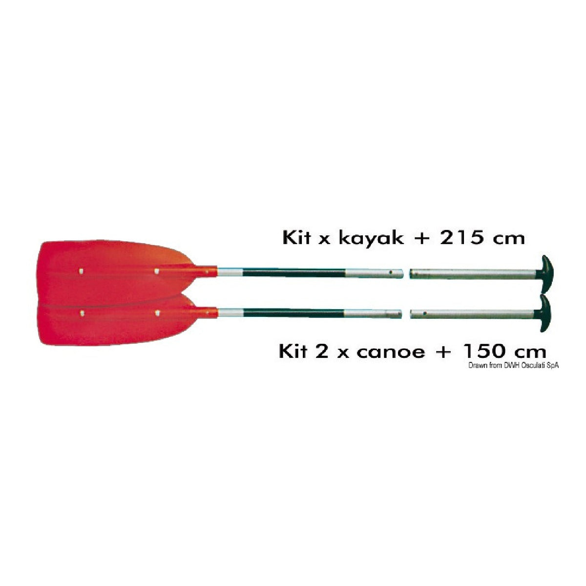 Scoprega par de remos de canoa desmontables