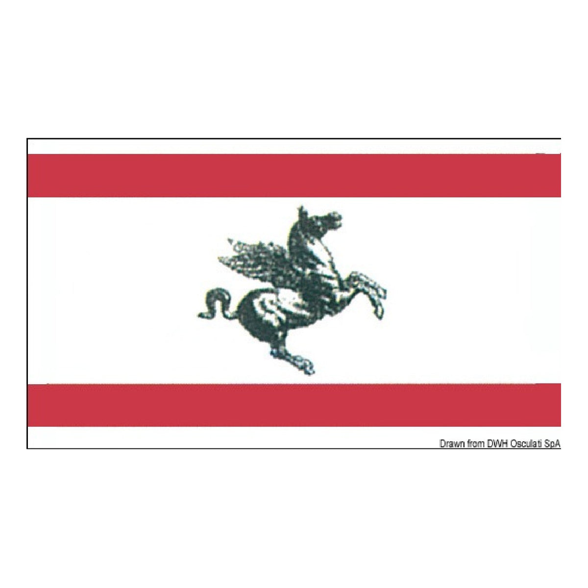 Bandera regional italiana de Osculati Sicilia 35.427.01