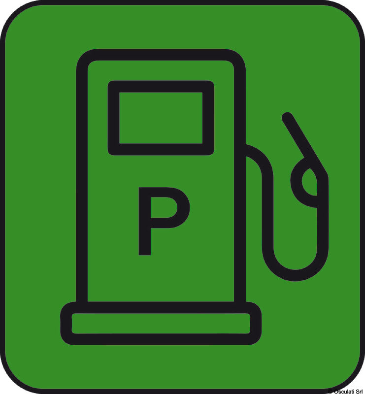 Adhesivo de carga de combustible Osculati (hoja de 10 logotipos) 25x27 35.464.04