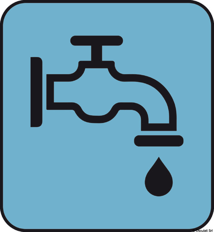 Adhesivo de carga de agua Osculati (hoja de 10 logotipos) 25x27 35.464.05