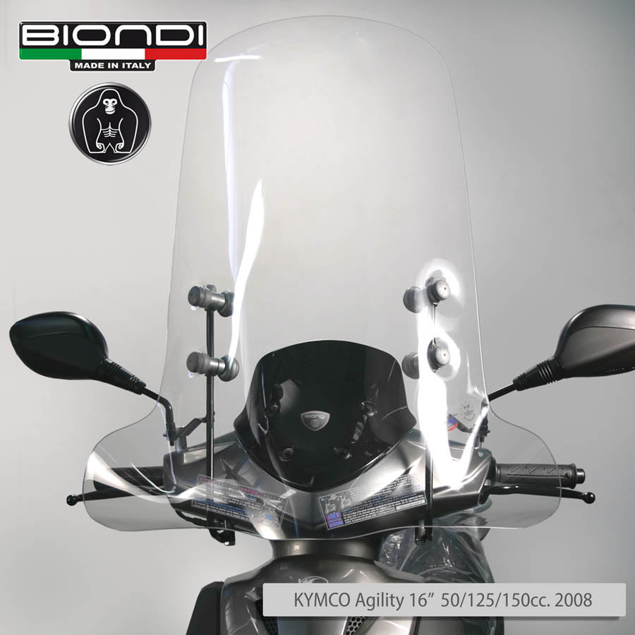 Biondi Parabrezza Z SYM Symply 50/125 cc 2007 Trasparente con Attacchi