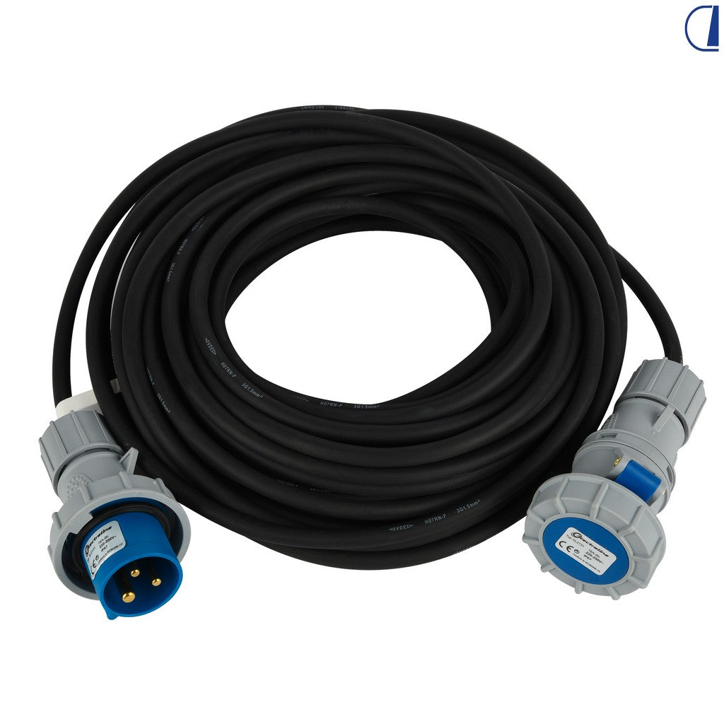 Di-Tec Prolunga neoprene 3x2,5 mm² 30 m spina/presa CEE IP67