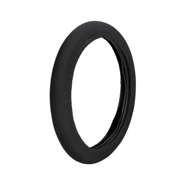 Lampa Protector 2 in 1, Stretch Polyester Steering Wheel Cover - Black