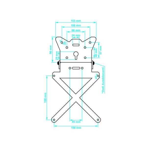 X-Plate-Lampe, Kennzeichenhalter