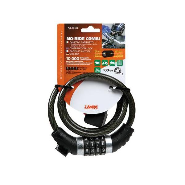 Lámpara combinada No-Ride, cable antirrobo - 100 cm 90608