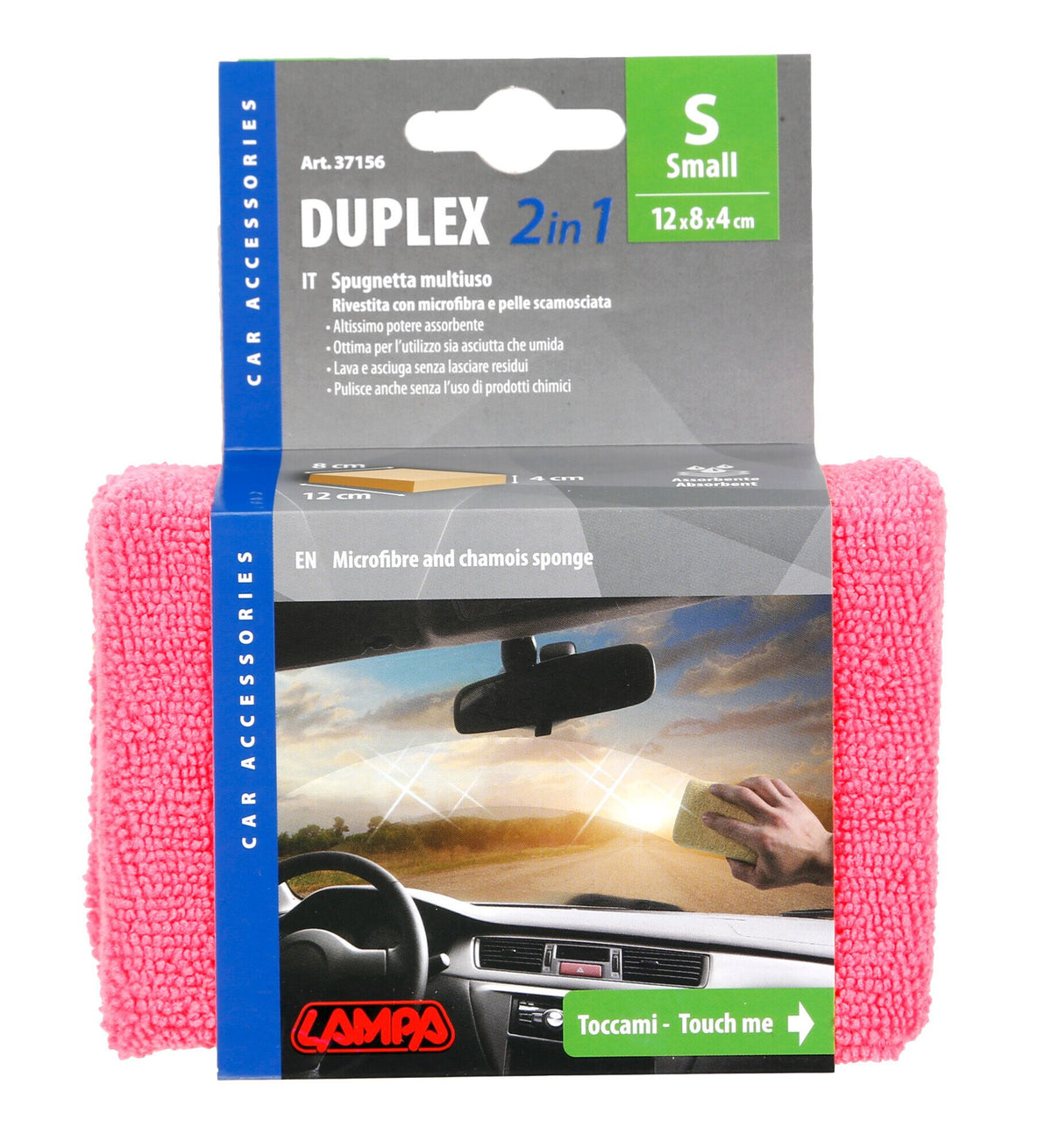 Lampa Spugna Duplex 2 in 1 Microfibra e Scamosciata - Taglia S