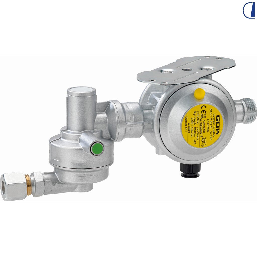 GOK Caramatic Drive One regolatore di pressione 30 mbar orizzontale