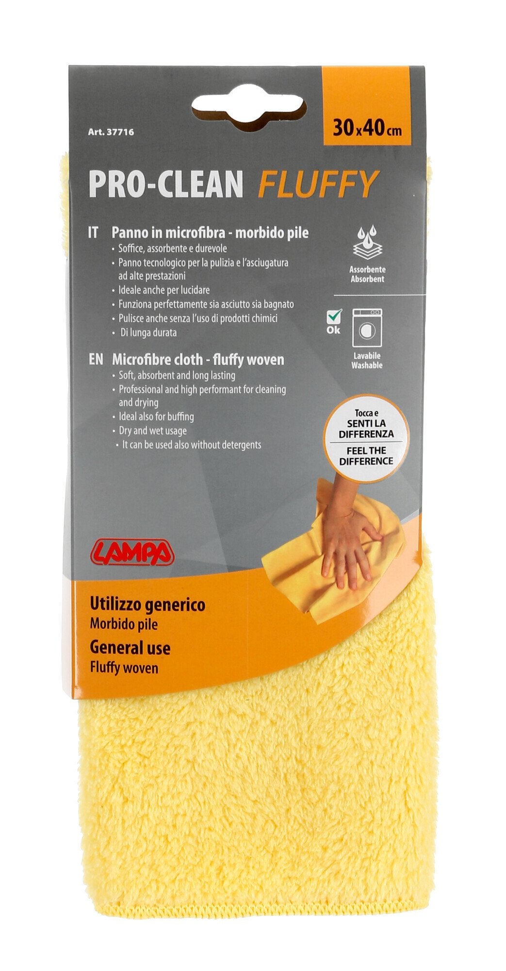Lampa Pro-Clean - 30x40 cm - Panno delicato - Tessuto in morbido pile 37716