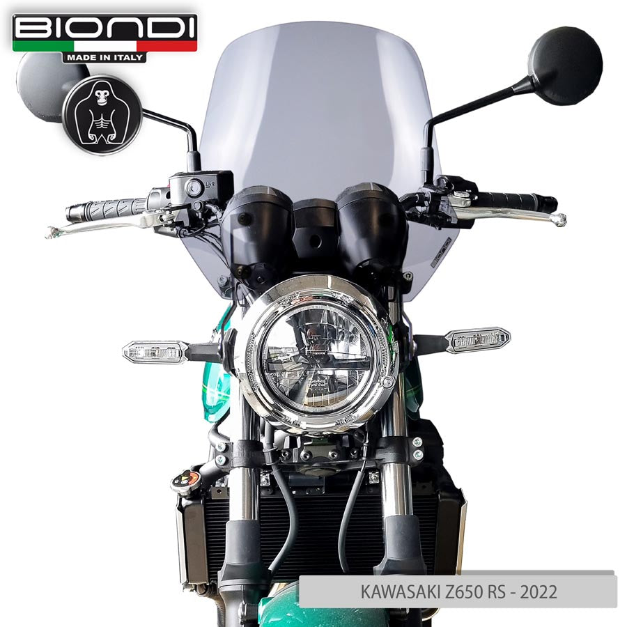 Biondi Cupolino Touring Fumè Chiaro Kawasaki Z650 RS / Triumph Scrambler, Speed, Twin - MPN 8010455