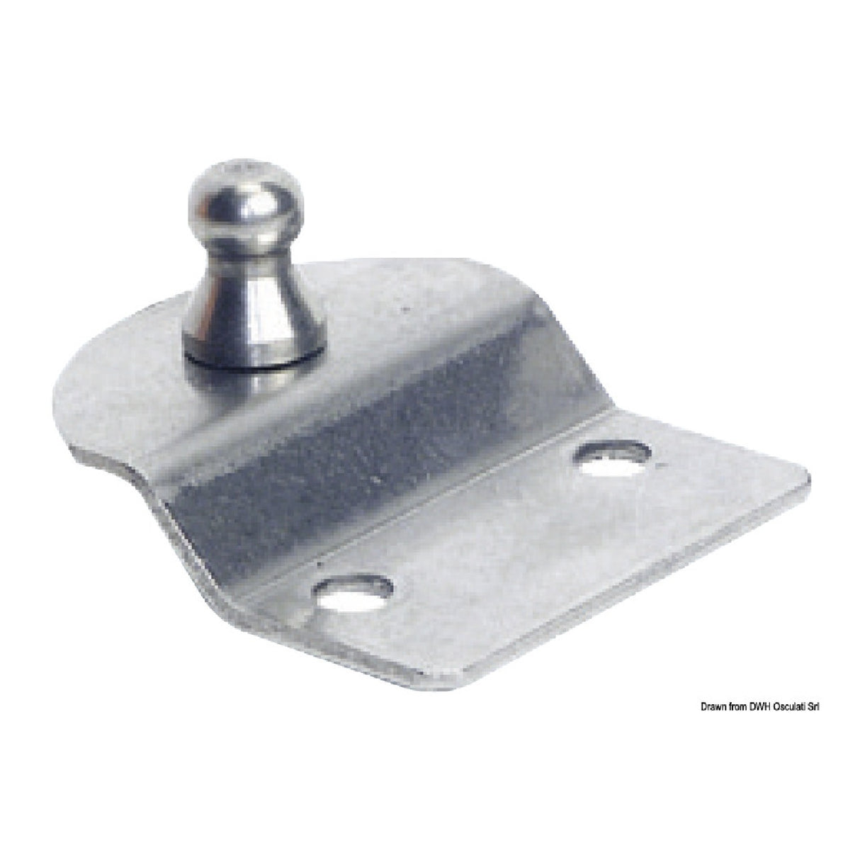 Placa de acero inoxidable Osculati con bola 38.013.11