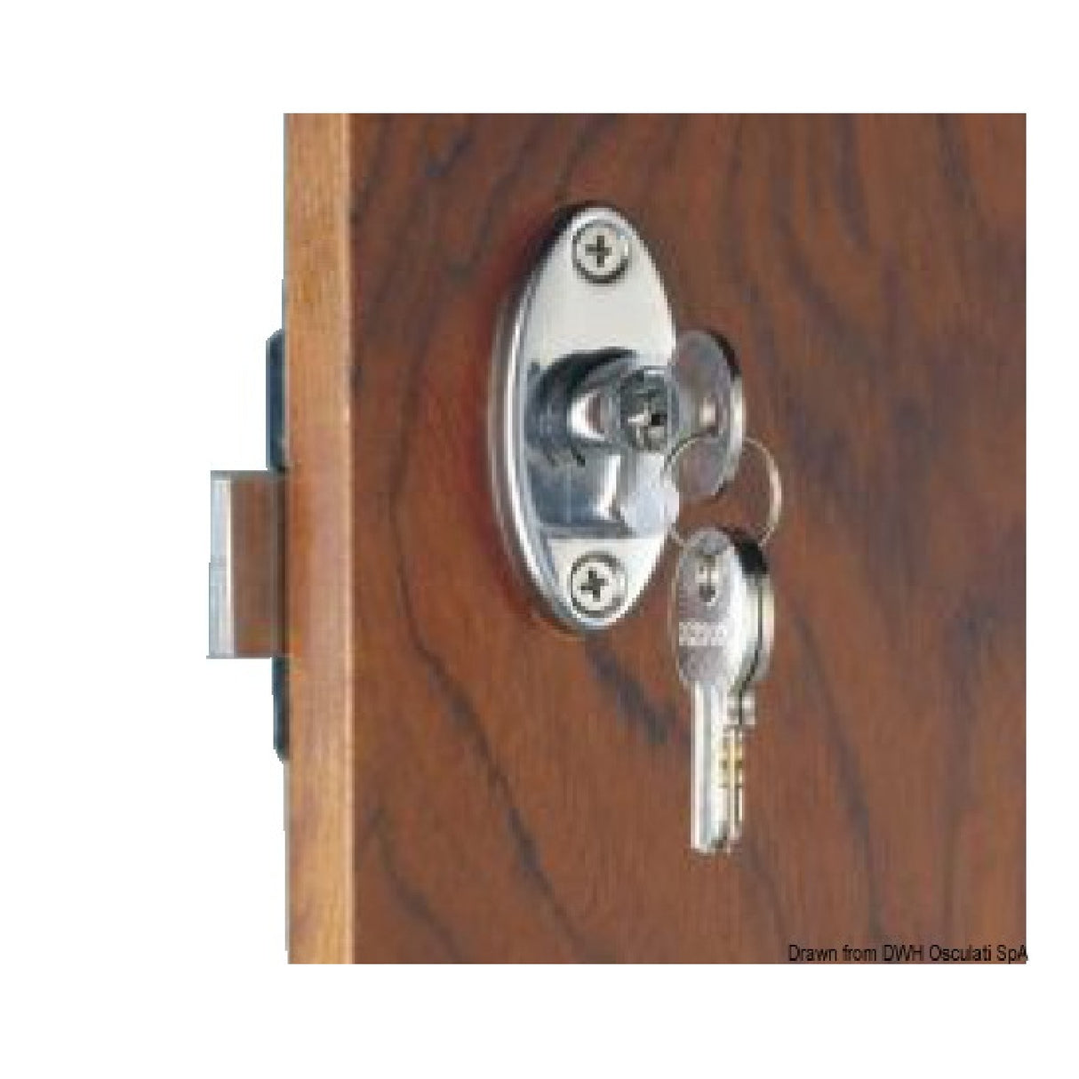 Osculati Serratura da appoggio con pomello chiave Yale esterna 38.128.30