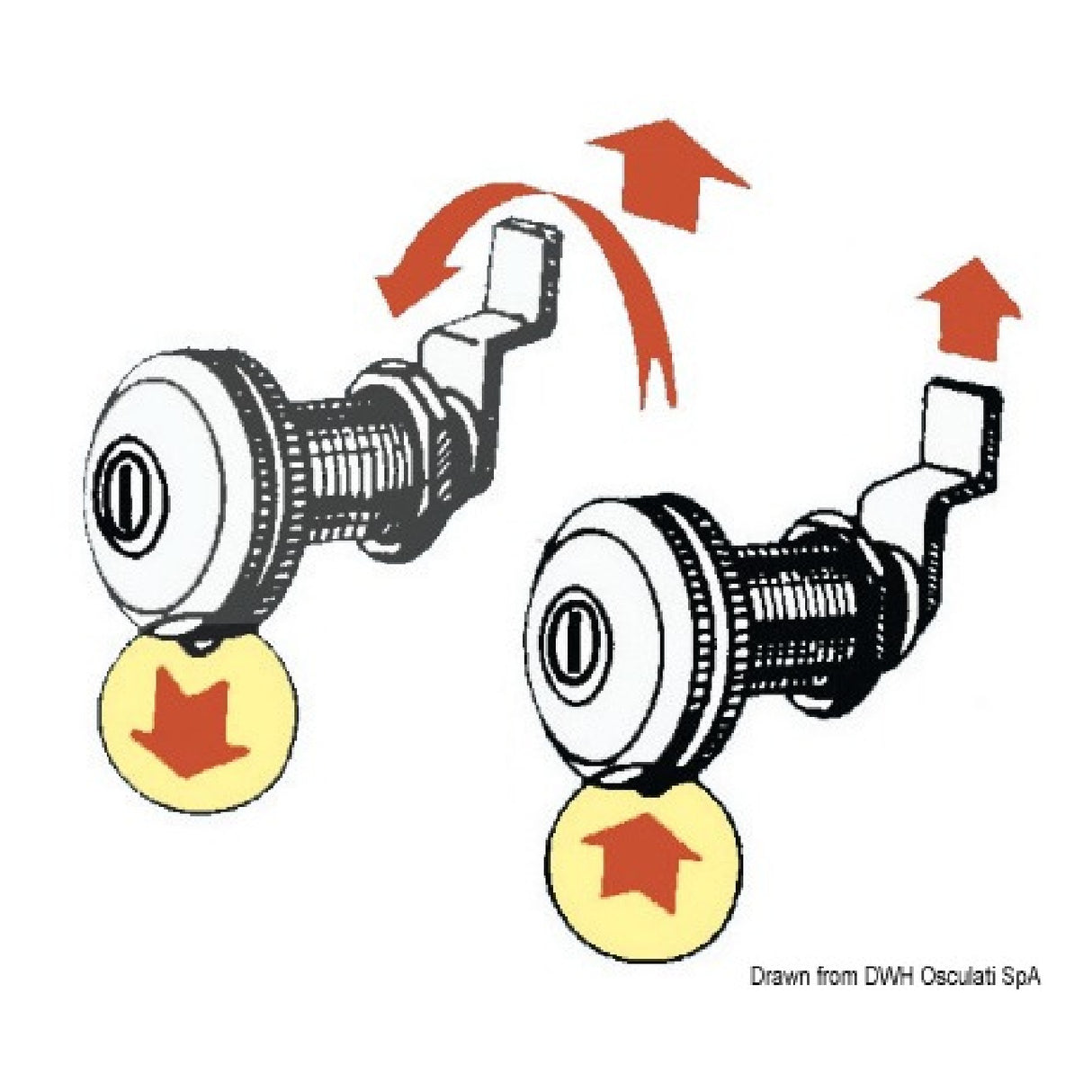 Osculati Serratura a cilindro 16 mm 38.131.70