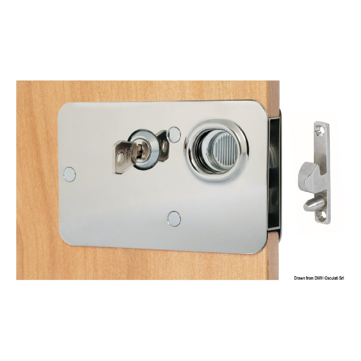 Cerradura universal para puerta corredera derecha/izquierda Osculati 38.132.05