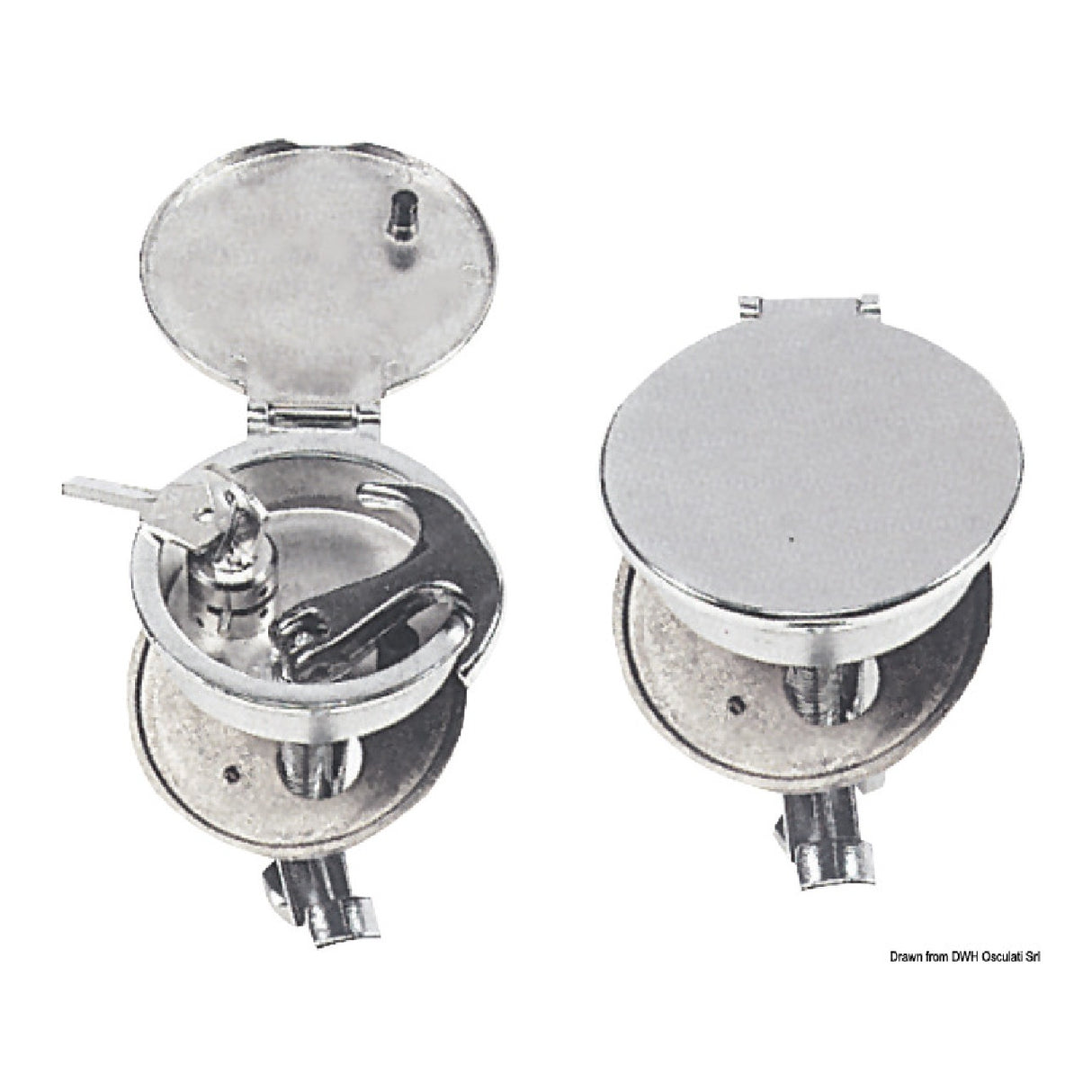 Osculati Chromed brass floor pull handle 38.140.02