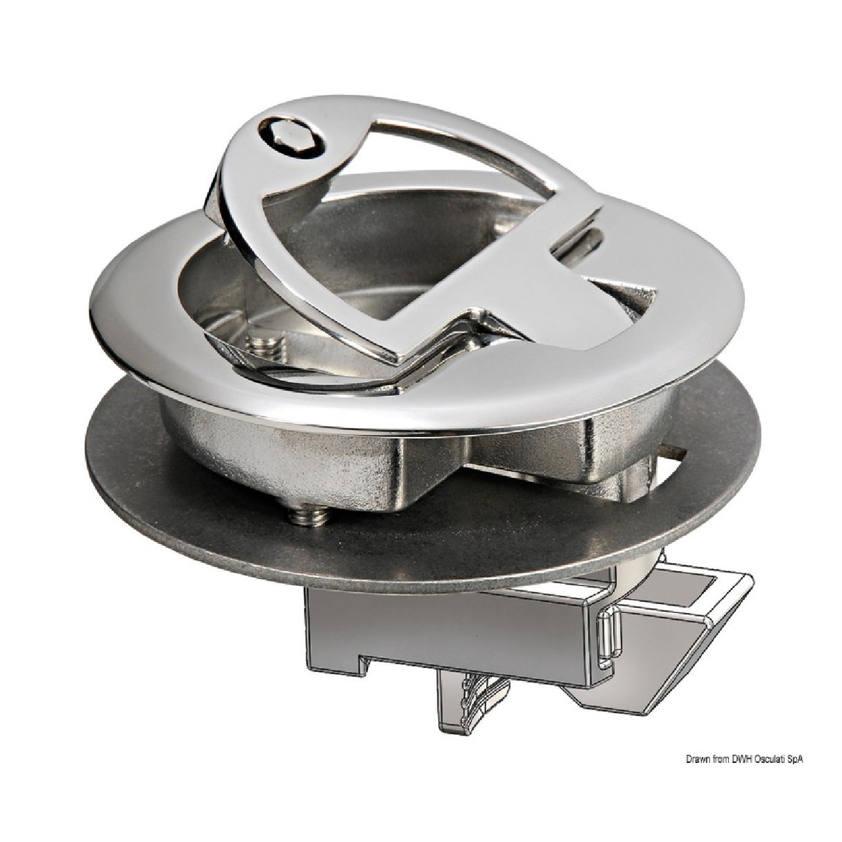 Osculati Stainless steel floor lifter + lock 38.152.08 38.152.08