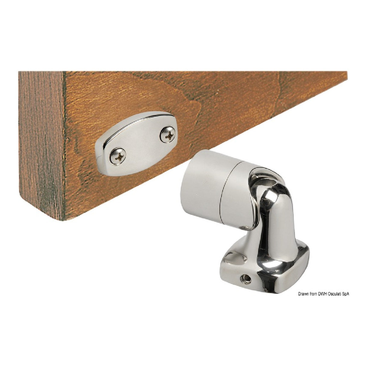 Osculati Magnetischer Türstopper aus poliertem Edelstahl 38.155.01