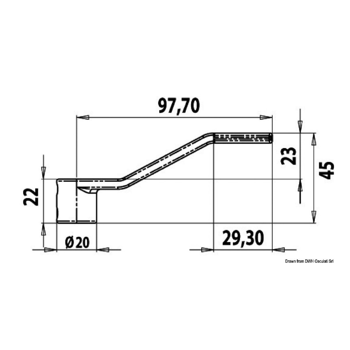 Osculati Leva ricambio alzapagliolo 38.159.80