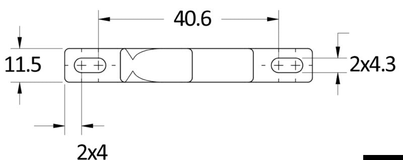 Southco Chiusura a spinta con gancio Grabber 40,6 mm nero