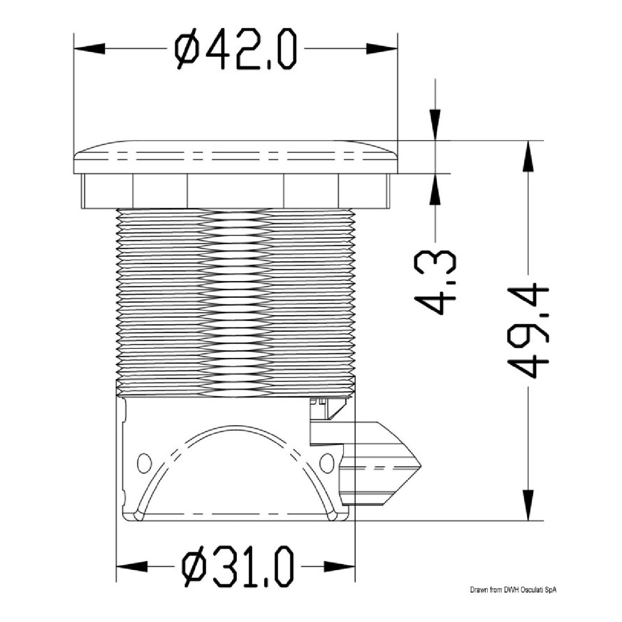 Osculati Druckknopfriegel 38.179.00 38.179.00