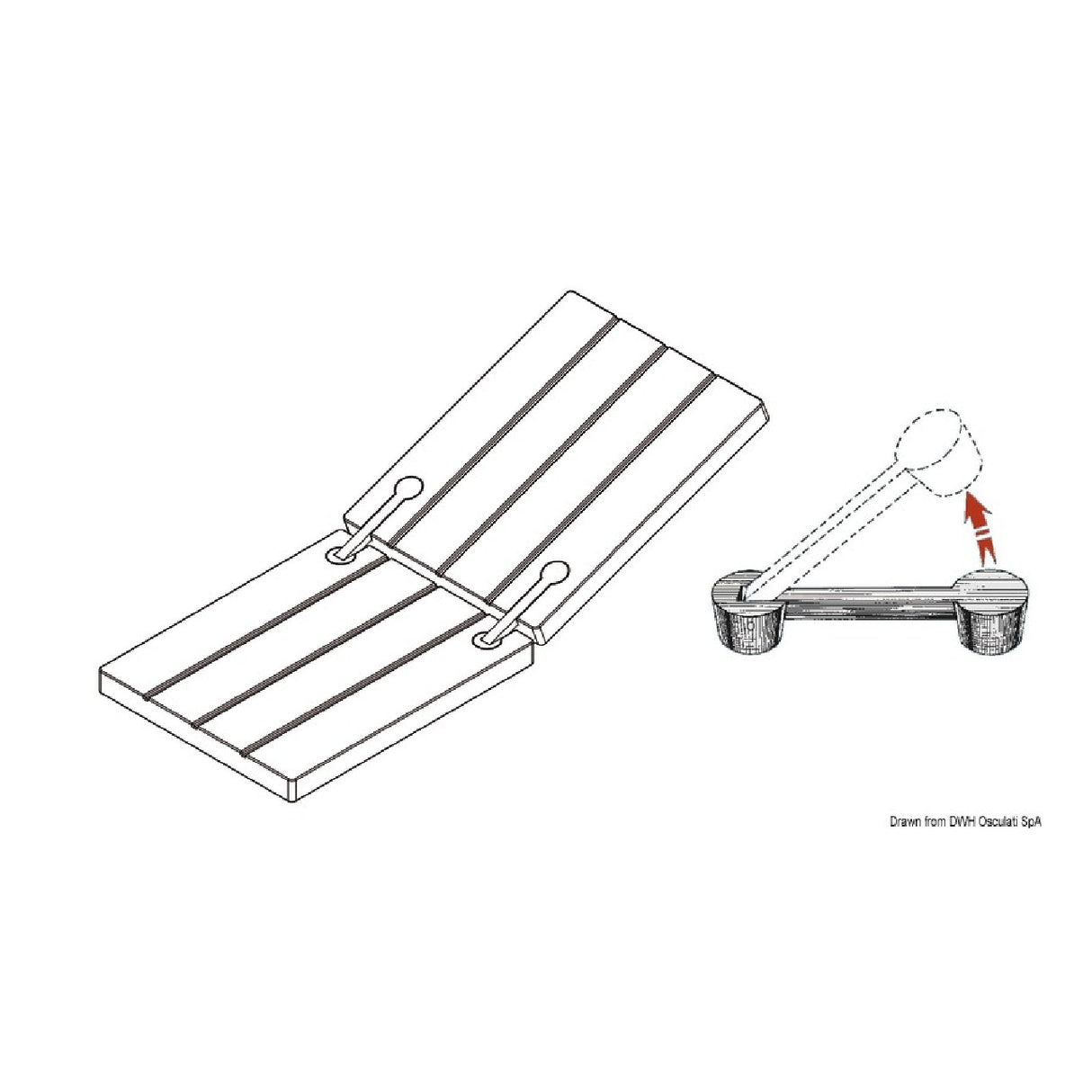 Osculati Flush hinge for lockers or doors 38.197.01