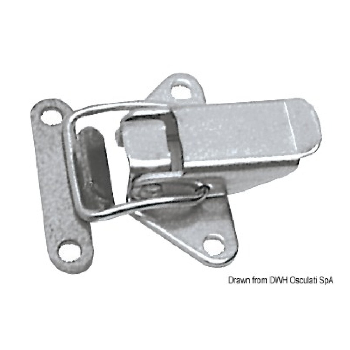 Cerradura de palanca de acero inoxidable Osculati para baúles y trampillas 38.204.00