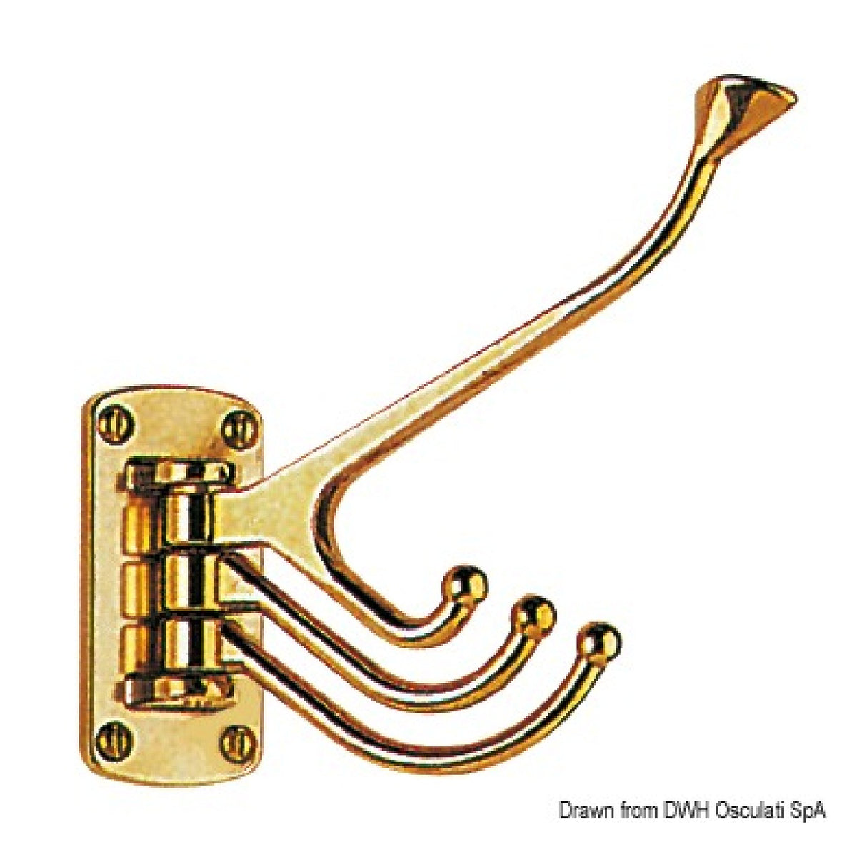 Osculati Kleiderbügel mit 4 Gelenkhaken 81x39 mm 38.205.00