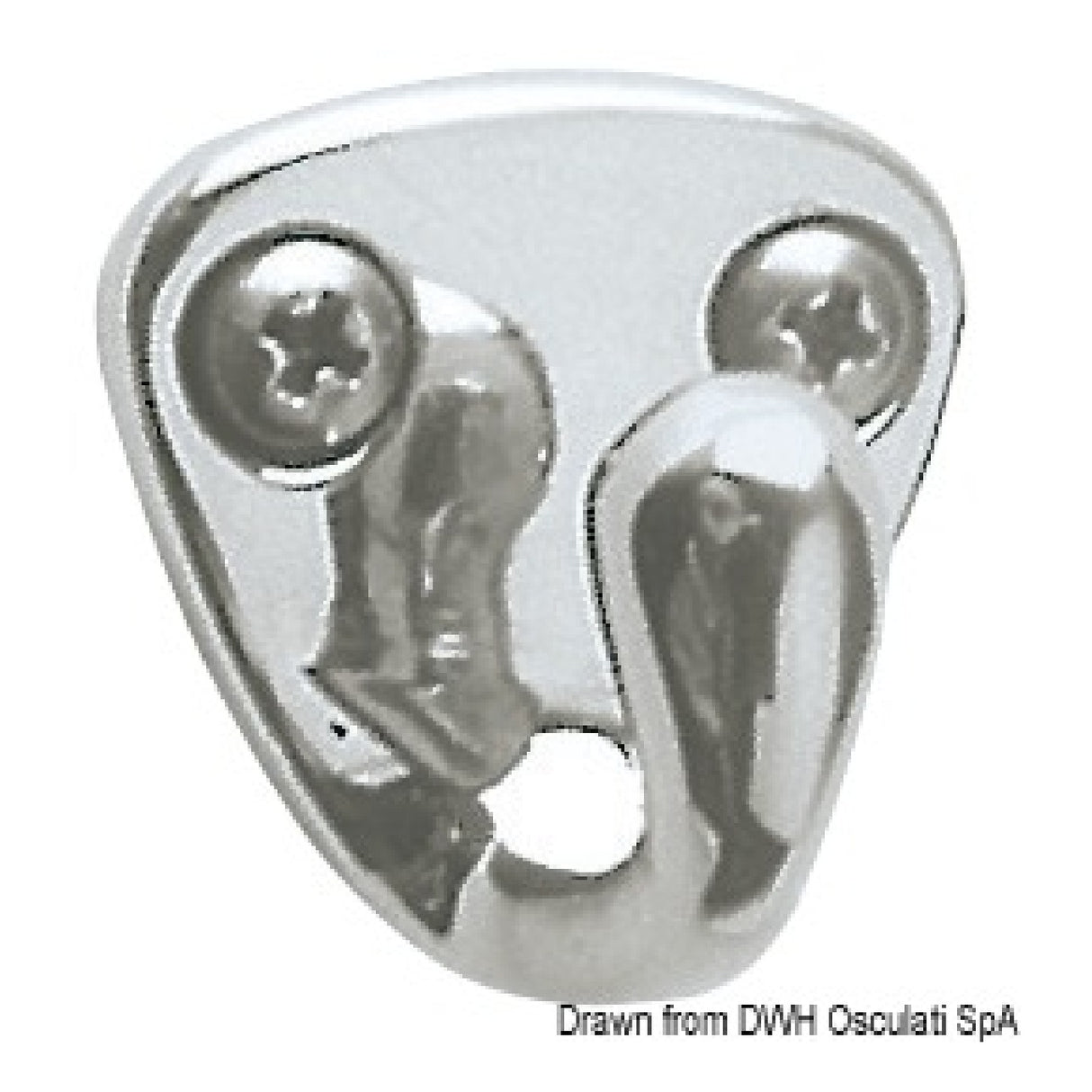 Osculati Compact Doppelschraub-Gusshaken 38.301.10 - 1 Packung mit 10 Stück 38.301.10