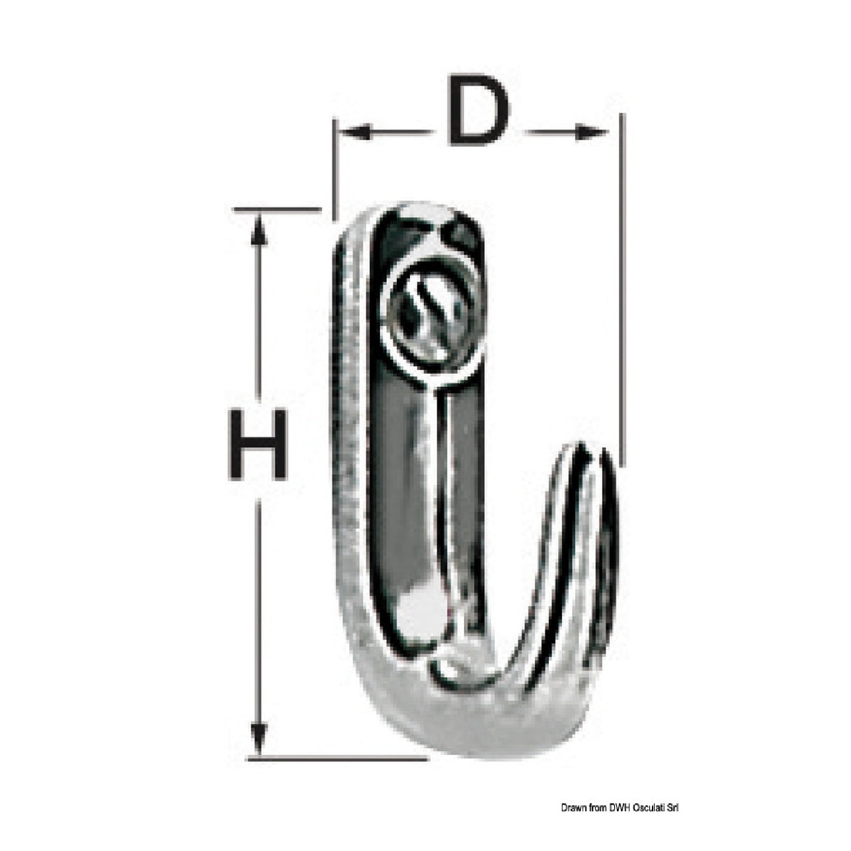 Osculati Stainless steel hook 38.313.30