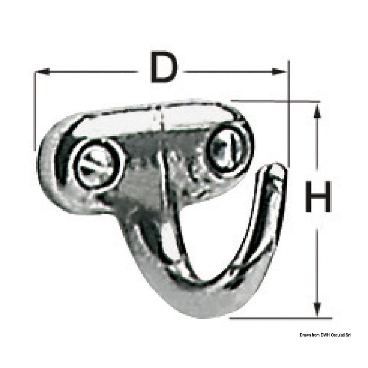 Osculati Edelstahlhaken 38.313.30
