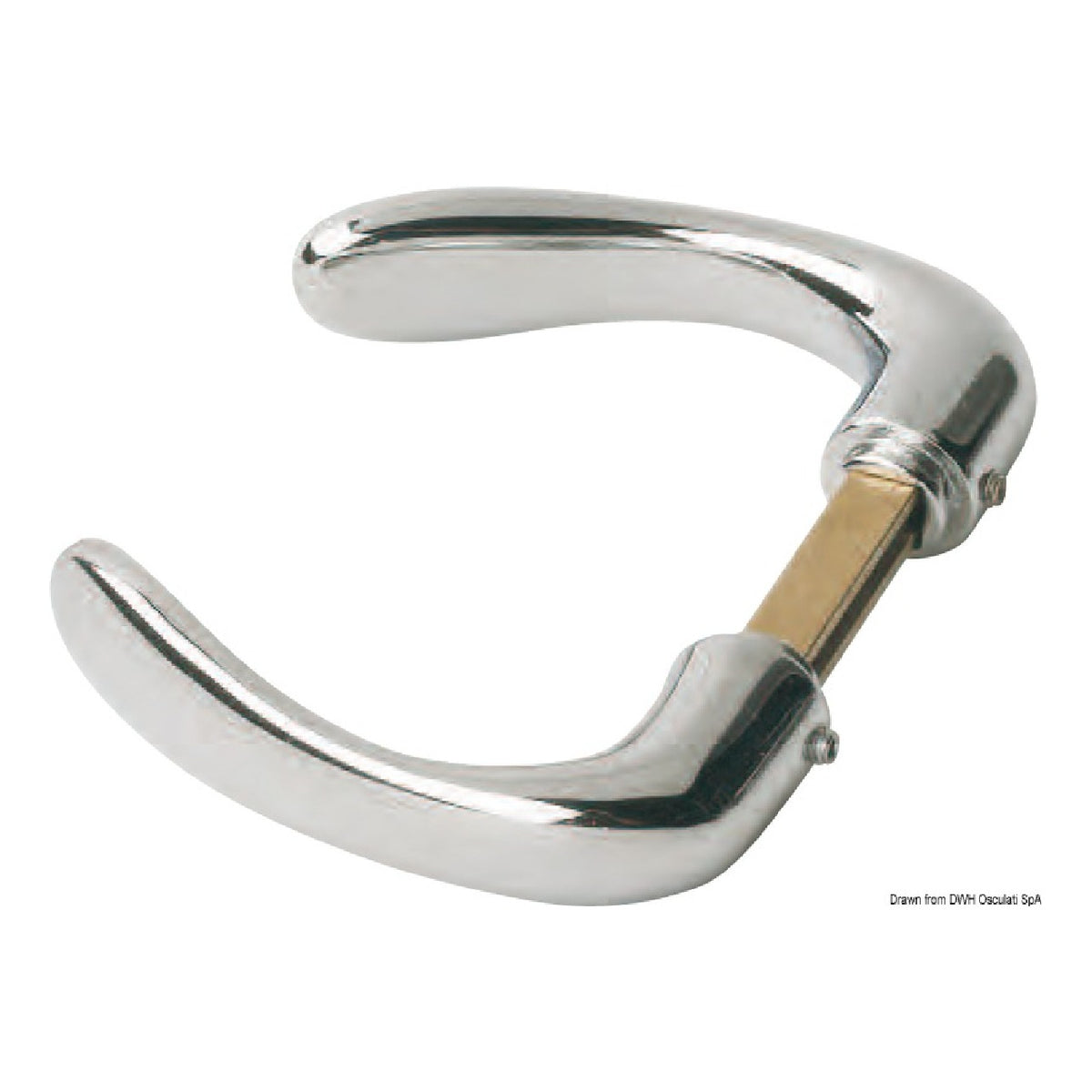 Tirador de latón cromado Osculati de 85 mm 38.348.47 - 1 par 38.348.47