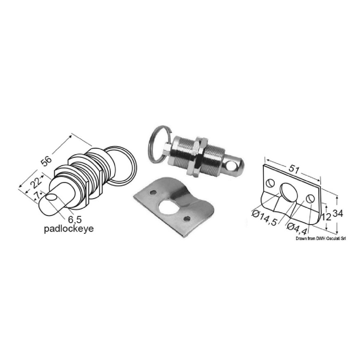 Osculati Closure for lockers 38.405.50 38.405.50