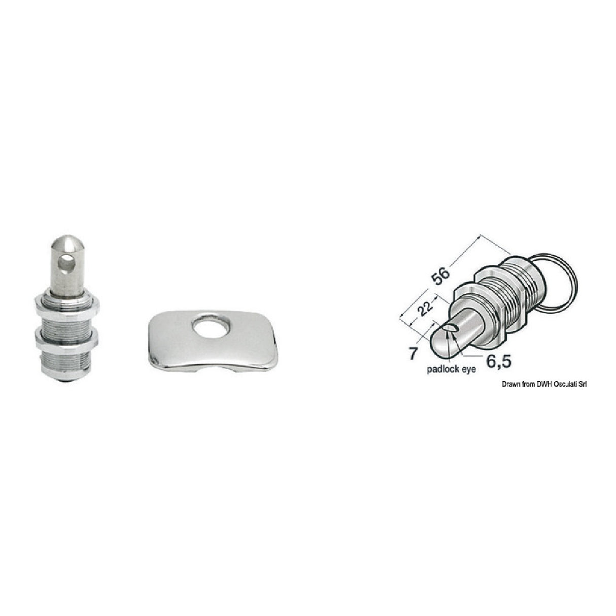 Osculati Deluxe lock for lockers 38.405.51