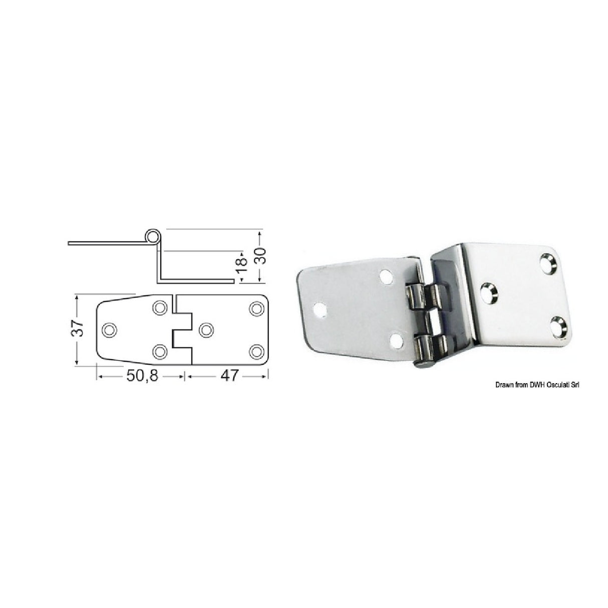 Osculati Cantilever Hinge 2 mm 38.441.84 38.441.84