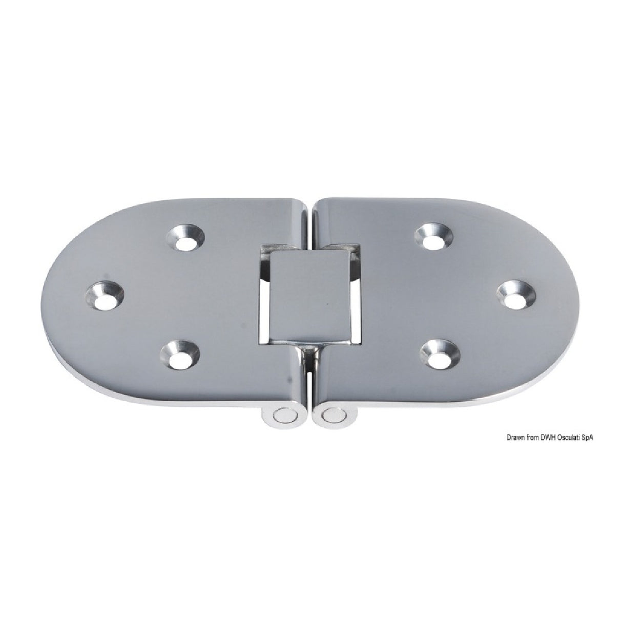 Bisagra de acero inoxidable Osculati con agujeros 137x70 38.460.75