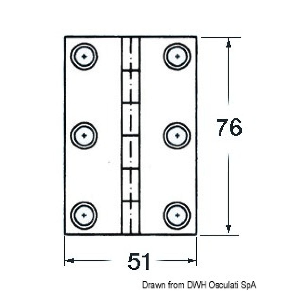 Osculati Scharnier 1,7 mm 38.821.01
