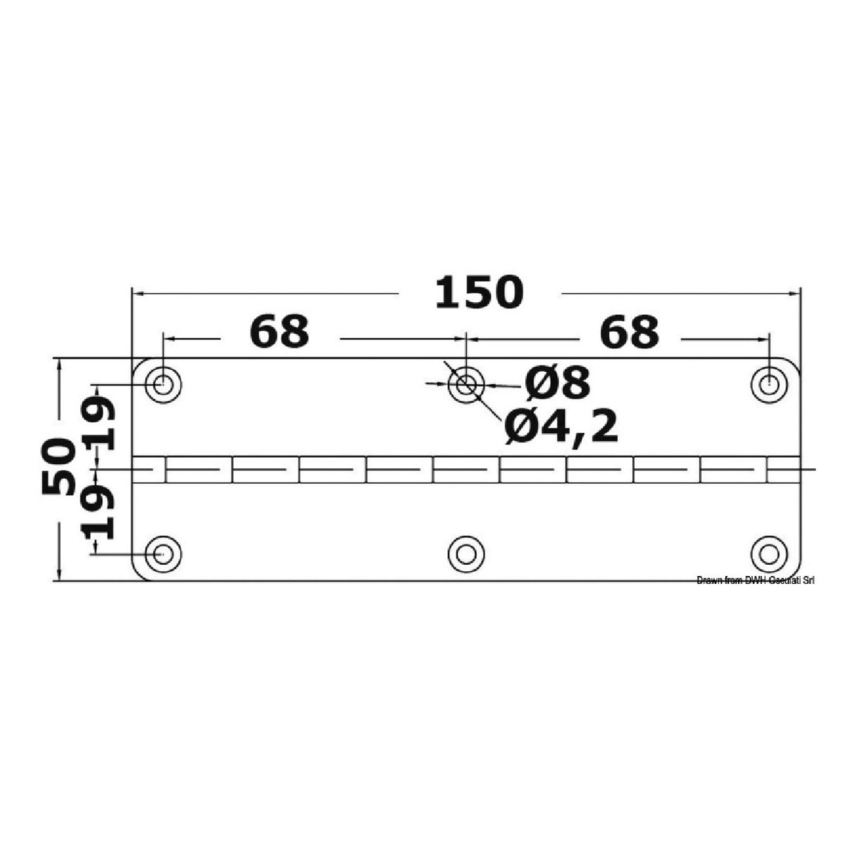 Osculati Hinge Piece by the Meter 38.997.01