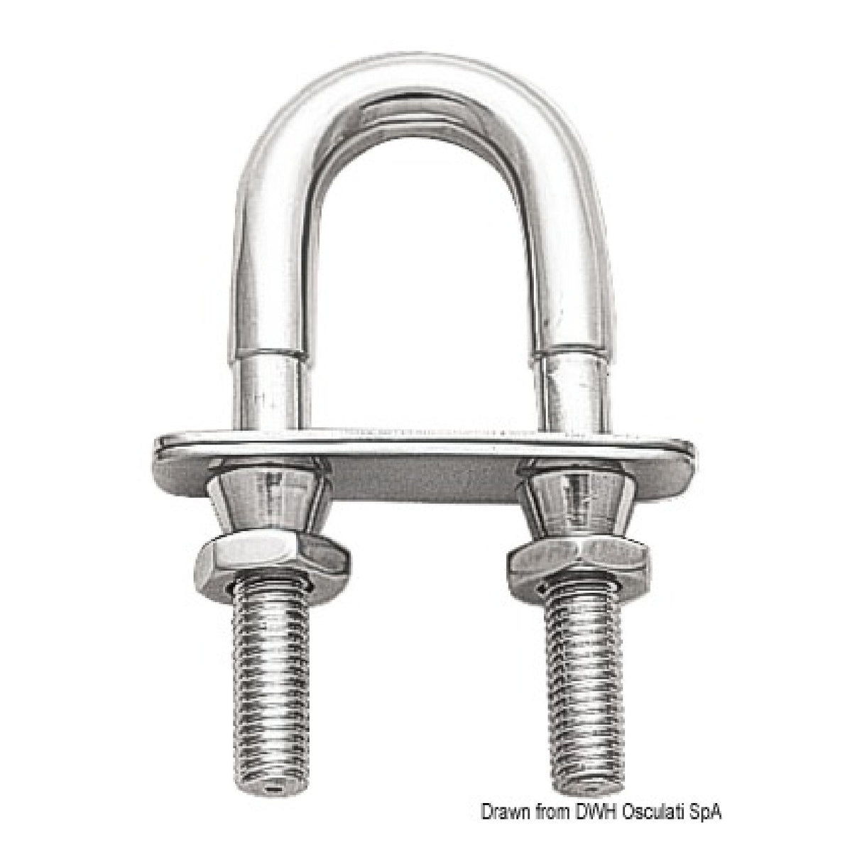 Osculati U-Bügel mit selbstklemmender Sicherheitsmutter 39.123.01