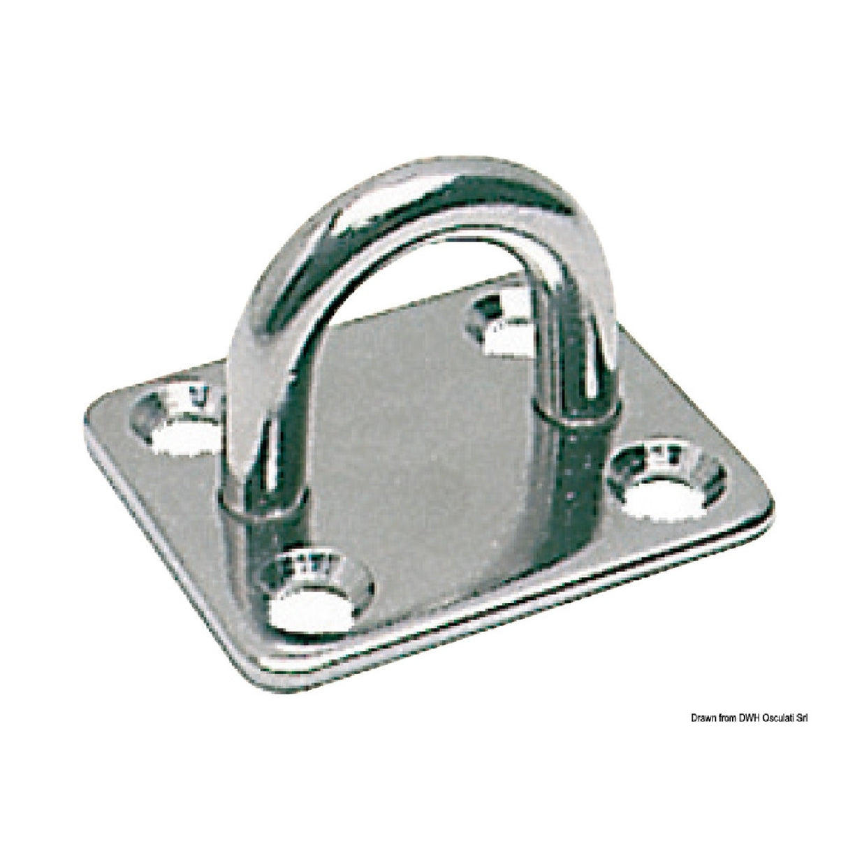 Osculati Rechteckplatte mit Ring 39.320.05