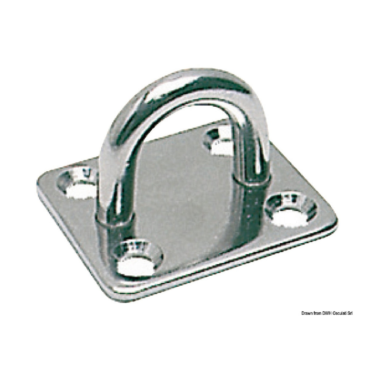 Plato rectangular con anilla Osculati 39.320.05